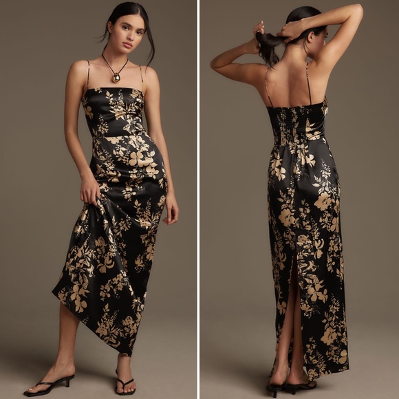 NEW Reformation Frankie Silk Dress Gisele 12 - Picture 8 of 17